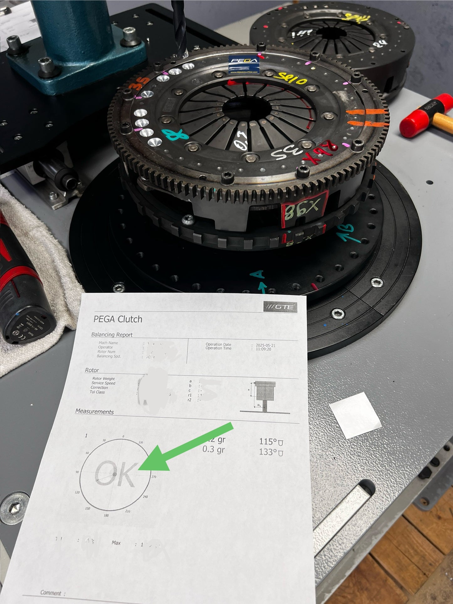 Balancing for Clutch Pressure Plate and/or Flywheel – Ferrari & Maserati (M1 Type)