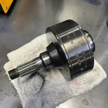 Lamborghini viscous coupling assembly on workshop bench